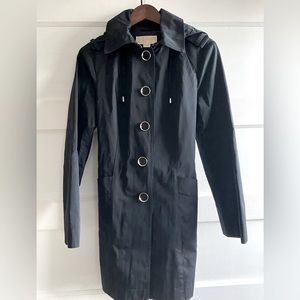 Michael Kors Women’s Small Black Hooded Raincoat